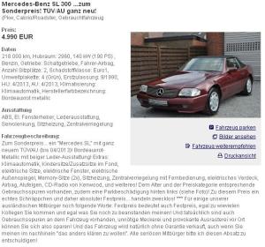 Screenshot: mobile.de vom 08.04.2011